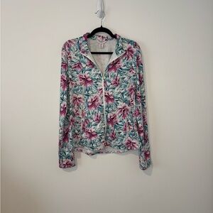 Tommy Bahama Active Floral Full Zip Jacket Size Large